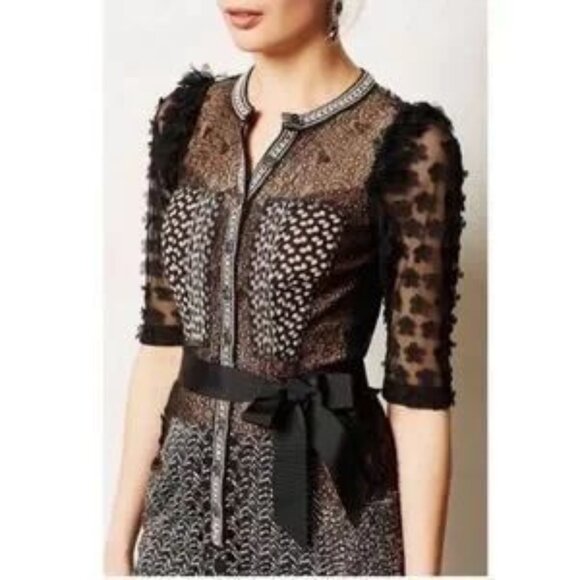 Beguile Byron Lars Anthropologie Allusion Sheath Midi Dress Size 4 - Picture 3 of 9